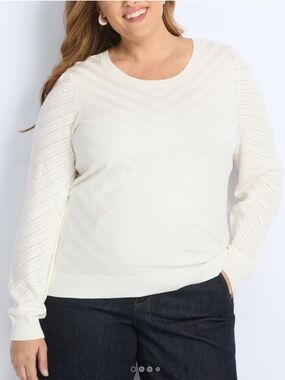 LETY & ME Chari Chevron Texture Stitch Sweater- M